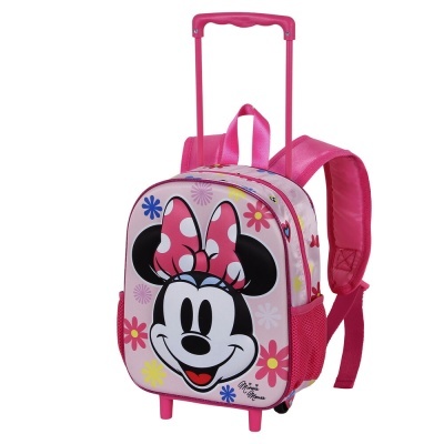 Trolley 3D Pré-Escolar Floral Minnie Disney 34cm