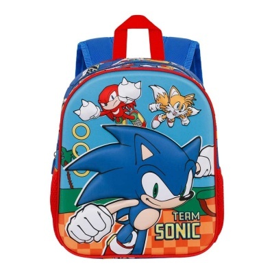 Mochila 3D Pré-Escolar Team Sonic The Hedgehog 31 cm