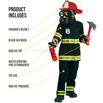 Fato de bombeiro com acessórios