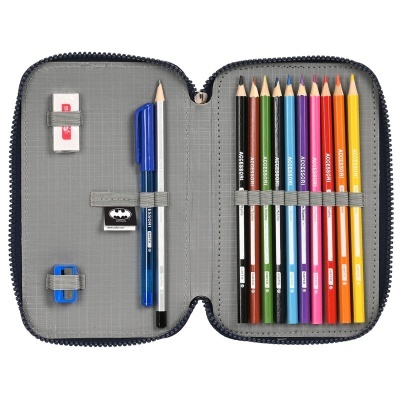 Estojo com material Legendary Batman DC Comics duplo