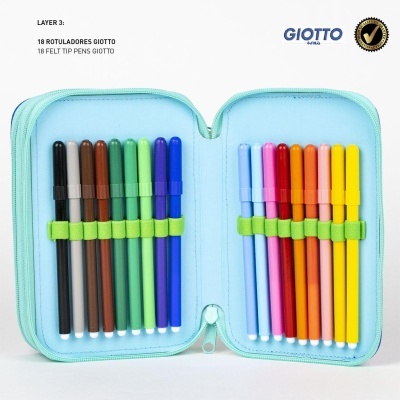 Estojo com material triplo Patrulha Pata