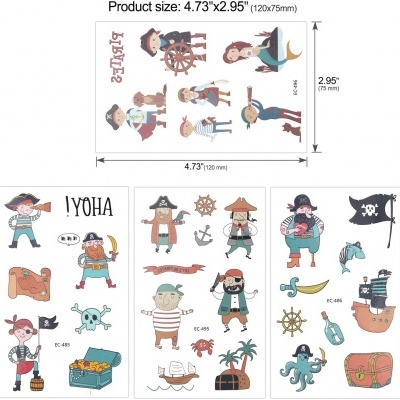 Lembranças aniversário - tatuagens piratas