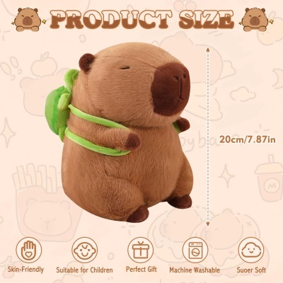 Peluche Capivara com mochila 20 cm