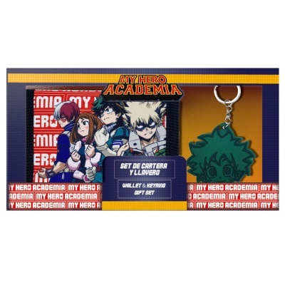 Set carteira + porta-chaves My Hero Academia
