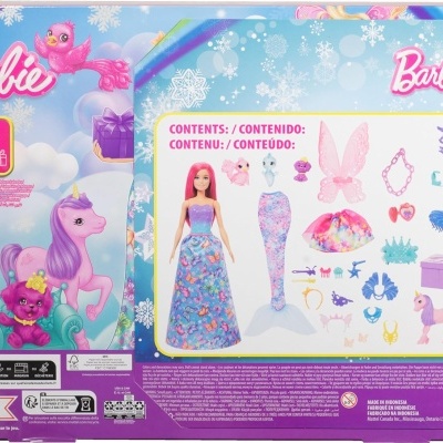 Calendário de advento infantil da Barbie
