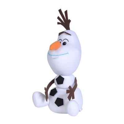 Boneco de peluche Olaf personagem de neve branco com nariz laranja