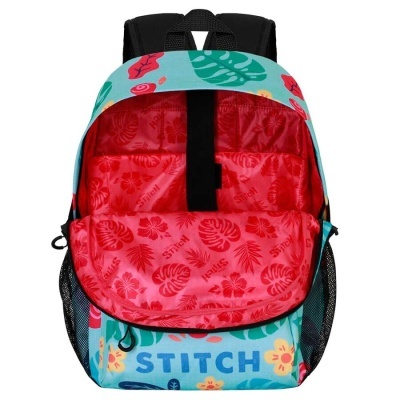 Mochila Escolar Guitar Stitch Disney 44cm adaptable