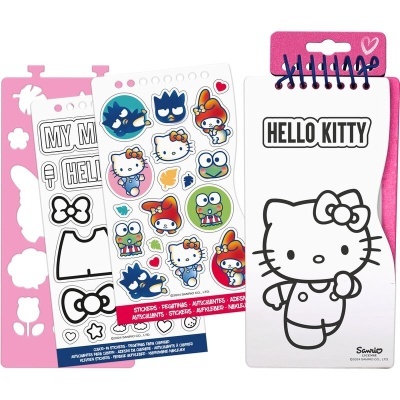 Set criativo para colorir Hello Kitty