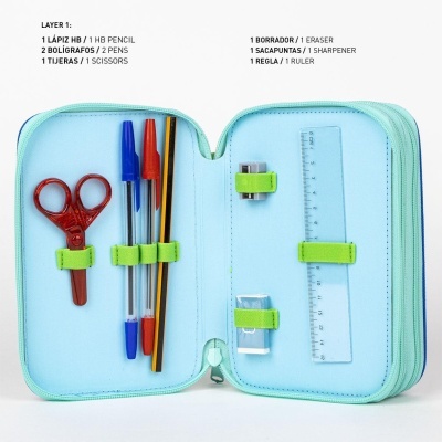 Estojo com material triplo Patrulha Pata