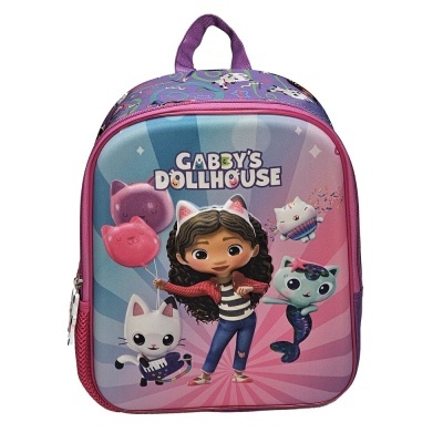 Mochila Pré-Escolar 3D Dance A Casa de Bonecas da Gabby 29cm
