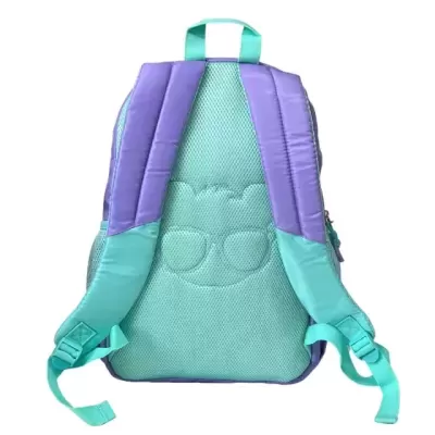 Mochila Escolar Colorblock lilás Luluca 42 cm