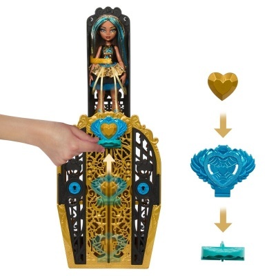 Boneca Cleo de Nile + armário Monster High Skulltime Secrets