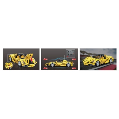 GIROS ENCAIXES 8+ TECHNIC RACING CAR PULLBACK AMARELO