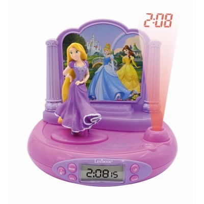 Relógio Despertador com projetor 3D da Princesa Rapunzel da Disney