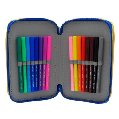 Estojo com material Pokemon triplo