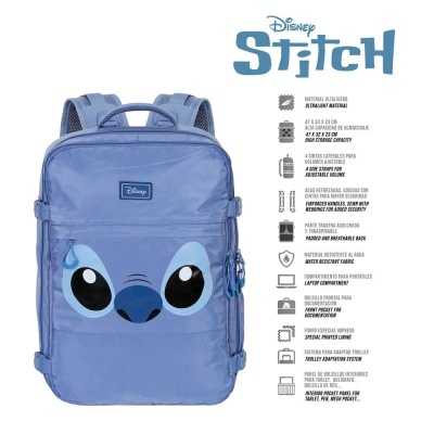 Mochila de viagem Stitch Disney 49cm