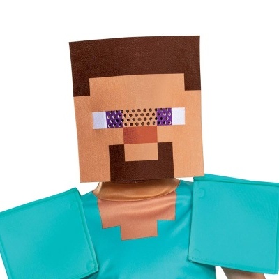 Fato de Steve Minecraft com máscara para criança