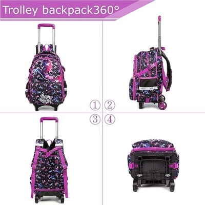 Conjunto Escolar Trolley Unicorn - Trolley + lancheira + porta-lápis