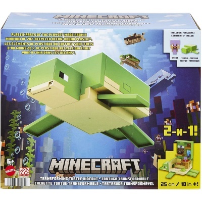 Figura Guarida Tartaruga Transformable Minecraft 26cm