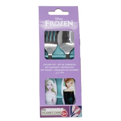 Conjunto de talheres metálicos Frozen