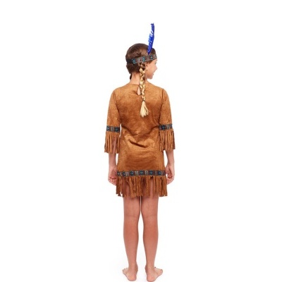 Fato de índia castanha para menina
