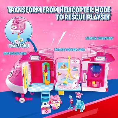 Super Wings - Dizzy Rescue Helicopter Playset