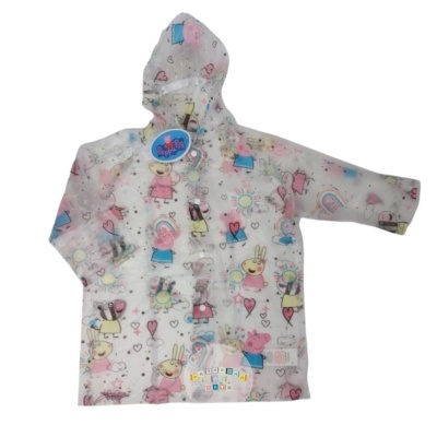 Capa de Chuva Peppa Pig Porquinha Peppa Transparente