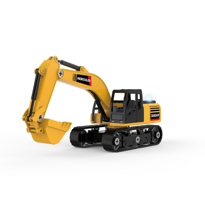 Miniescavadora amarela e preta da marca HERCULES