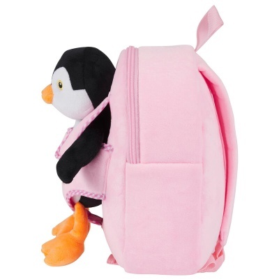 Mochila reversível + peluche Peggie Pinguim 27cm
