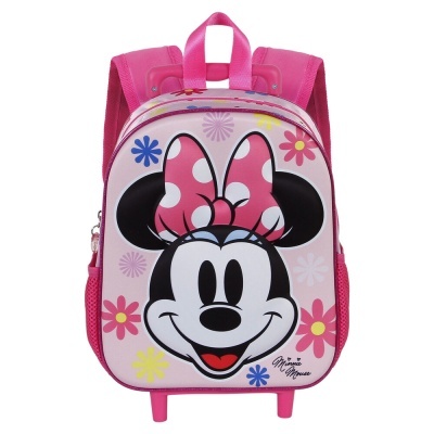 Trolley 3D Pré-Escolar Floral Minnie Disney 34cm