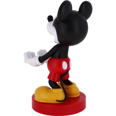 Figura do Mickey Mouse vista de lado e costas com calções vermelhos e sapatos amarelos
