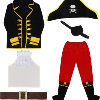 Fato de Pirata completo com acessórios