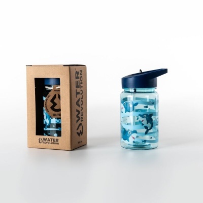Garrafa infantil tritan 450ml Water Revolution 'Tubarões'