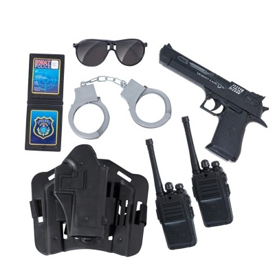 Fato de polícia com walkie-talkie para crianças