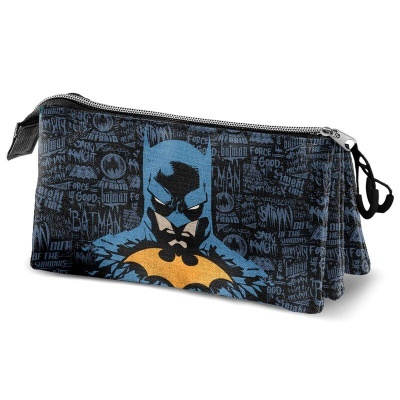 Conjunto Escolar Batman Wayne - Mochila + Porta-lápis triplo
