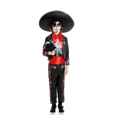 Fato de Dia dos Mortos de Señor Catrin para criança