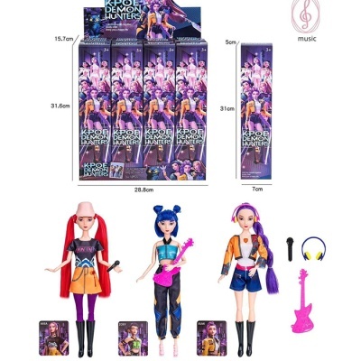 Conjunto 3 Bonecas K-Pop Demon Hunters com música