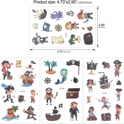 Lembranças aniversário - tatuagens piratas