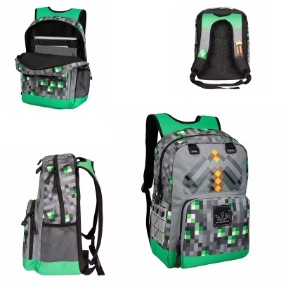 Mochila Escolar Minecraft Picareta