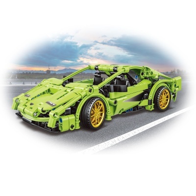 GIROS ENCAIXES 8+ TECHNIC RACING CAR PULLBACK VERDE