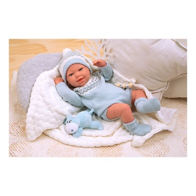 Arias Reborn 45 cm Ibai com Manta e Peluche