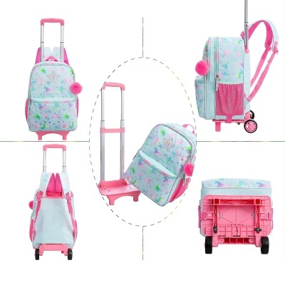 Pack Trolley Escolar Unicorn Pink