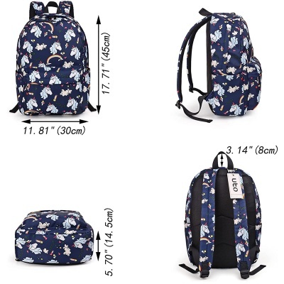 Conjunto Escolar Unicorn Navy Rainbow