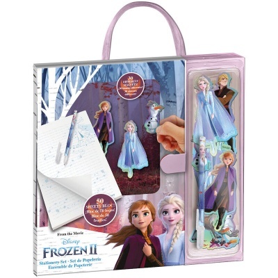 Set papelaria com imanes de Frozen 2
