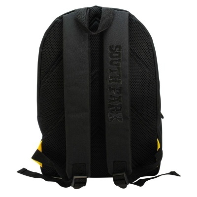 Mochila preta com alças acolchoadas e texto SOUTHPEAK