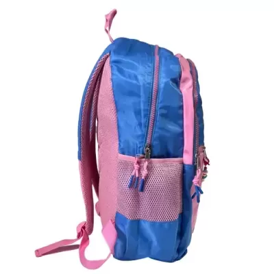 Mochila Escolar Colorblock azul Luluca 42 cm