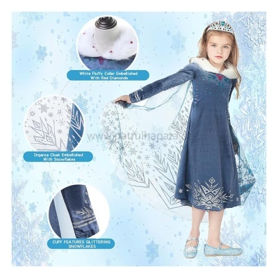 Fato Frozen Princesa com acessórios