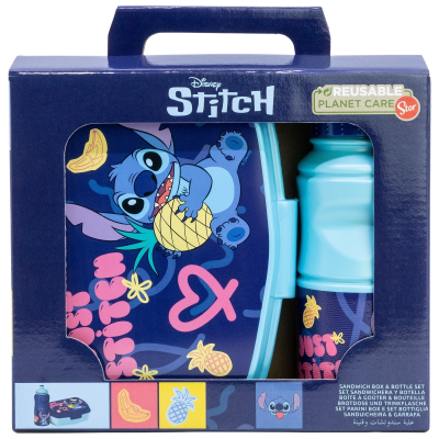 Conjunto Sanduicheira e Cantil do Stitch