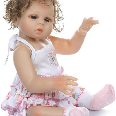 Boneca Reborn corpo vinil 47 cm pink