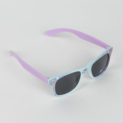 Óculos de sol infantis azuis e lilás com decoração Frozen